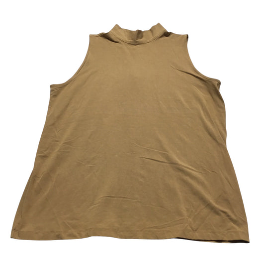 Top Sleeveless By Chicos In Tan, Size: Xl