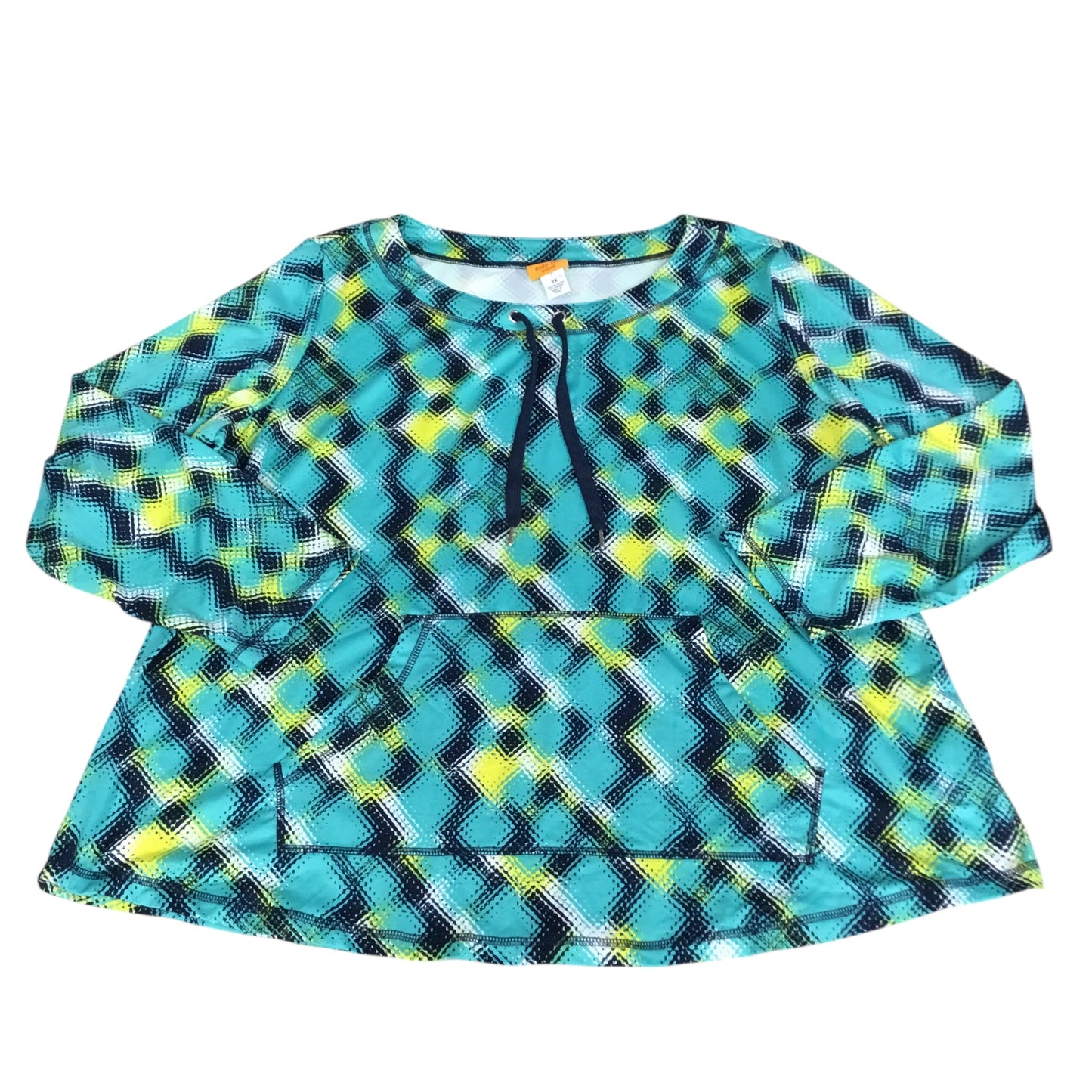 Top Long Sleeve By Ruby Rd In Blue & Green, Size: 2x