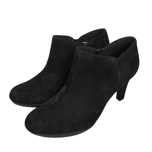 Boots Ankle Heels By Clarks In Black, Size: 7.5