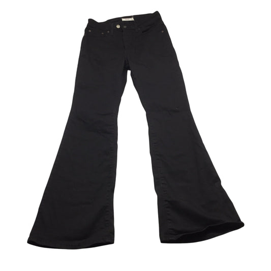 Jeans Boot Cut By Levis In Black Denim, Size: 8