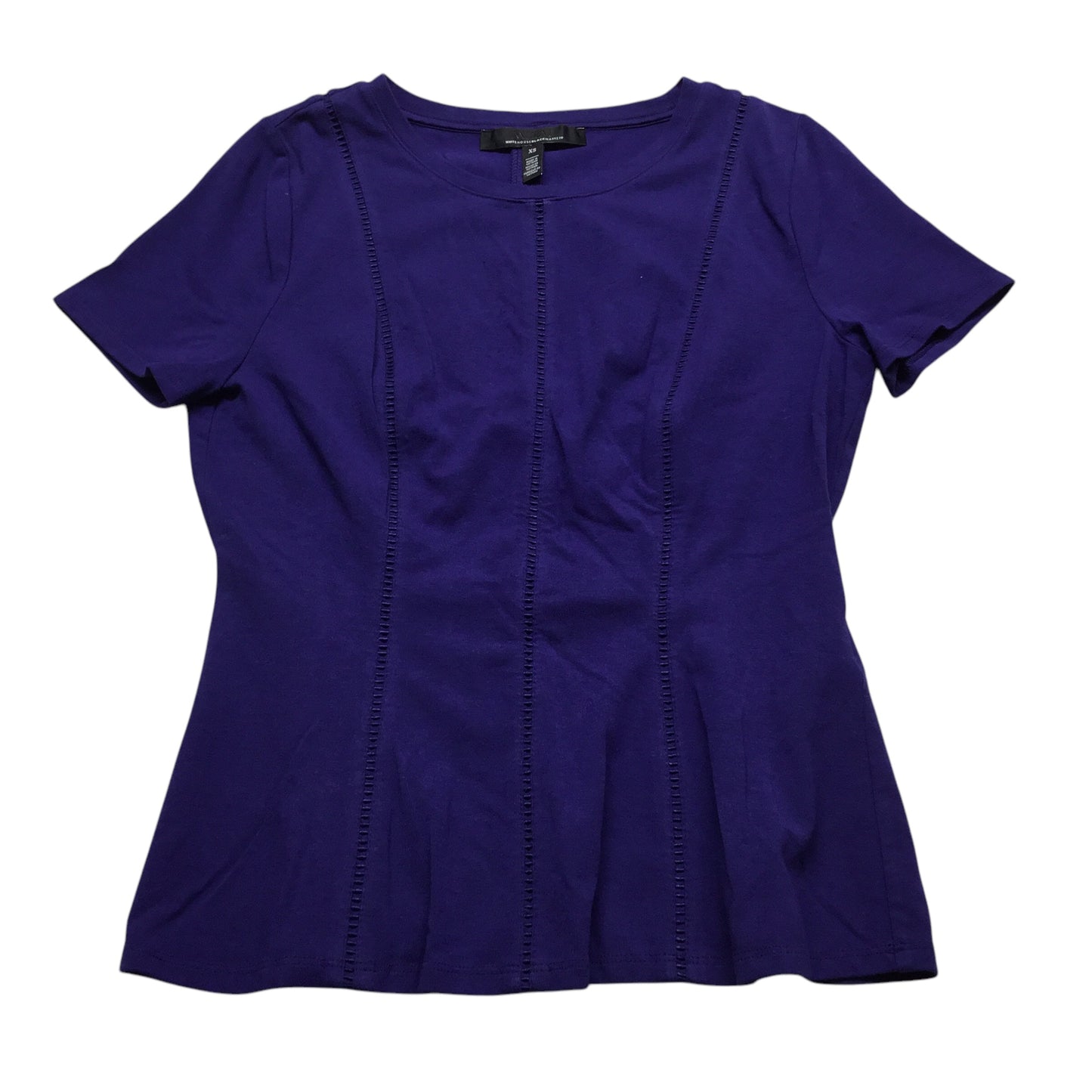 Top Short Sleeve By White House Black Market In Purple, Size: Xs