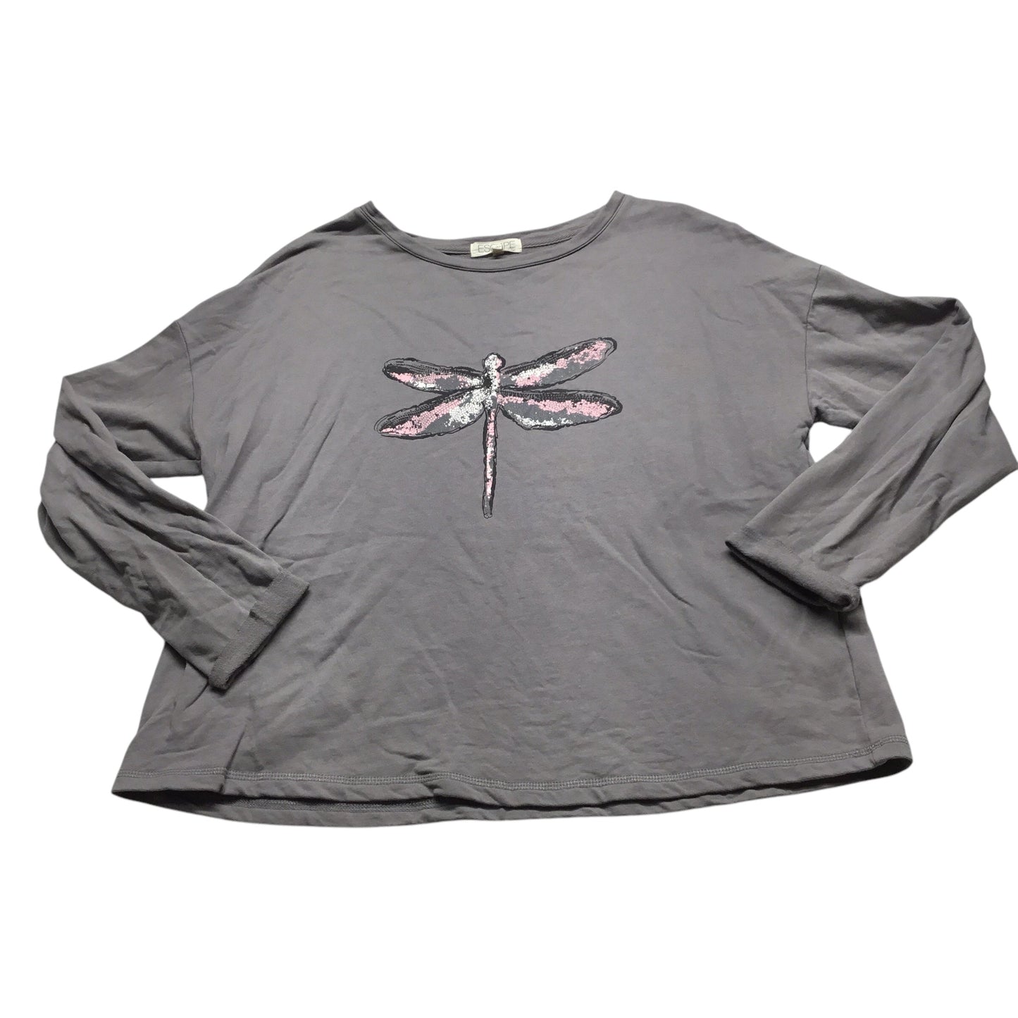 Top Long Sleeve By Clothes Mentor In Grey, Size: L