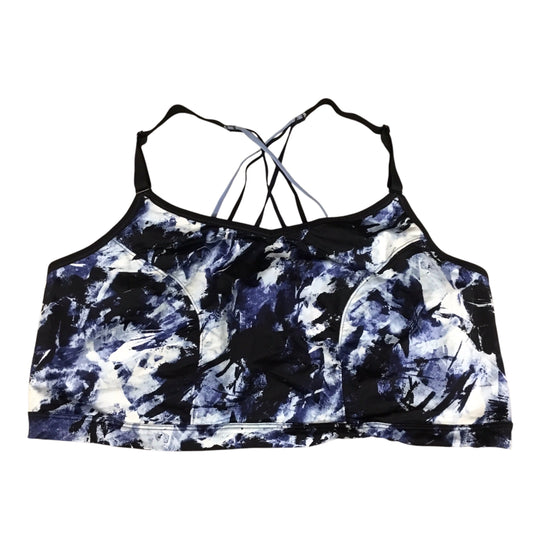 Athletic Bra By Livi Active In Black & Blue, Size: 4x