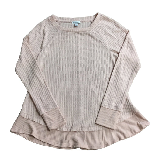 Top Long Sleeve Basic By Love Fire In Light Pink, Size: Xs