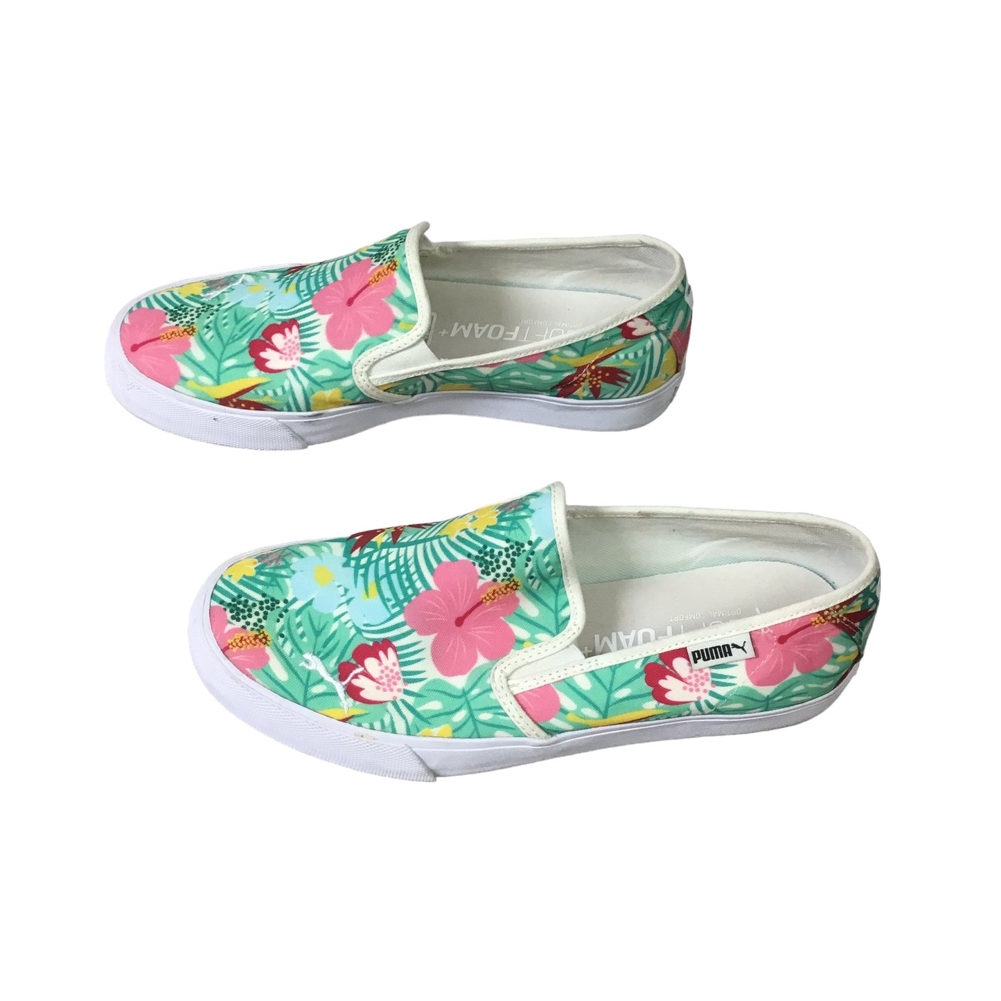 Tropical Print Shoes Flats Puma, Size 9