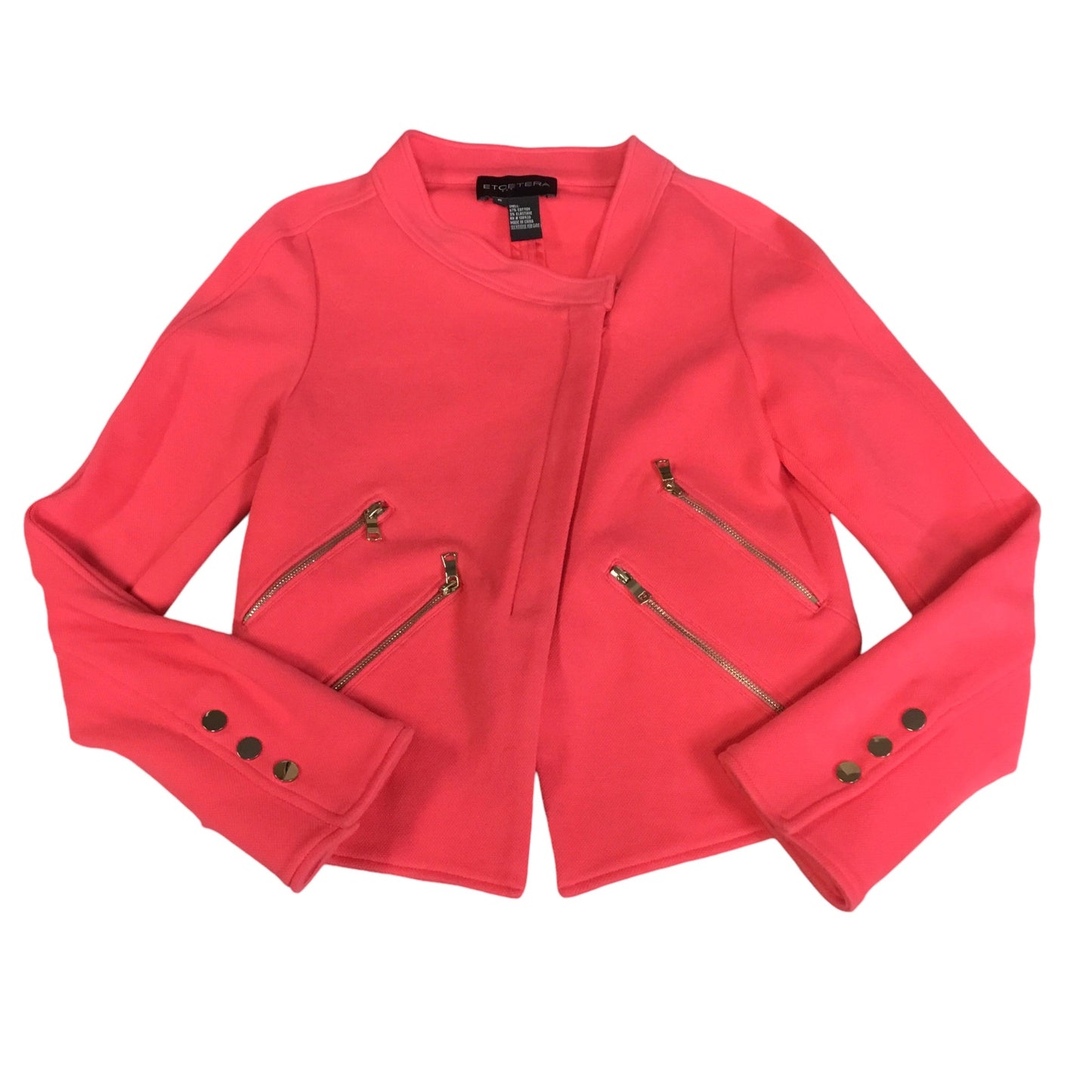 Jacket Moto By Etcetra In Coral, Size: 6
