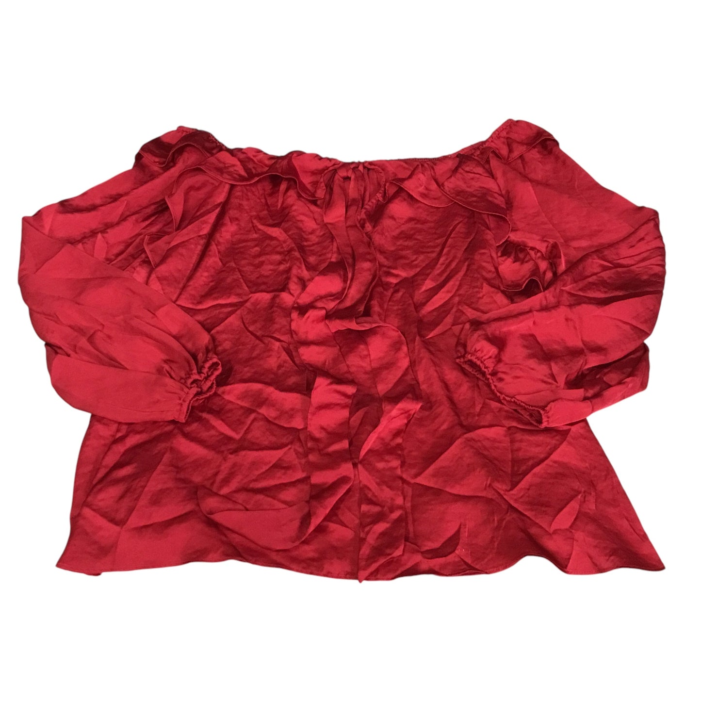 Top Long Sleeve By Cato In Red, Size: 2x