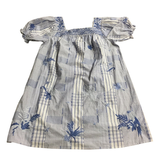 Dress Casual Short By Johnny Was In Blue & White, Size: M