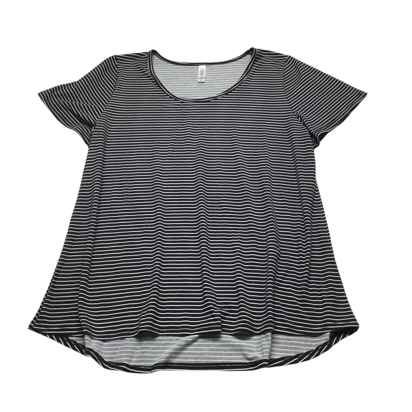 Top Short Sleeve By Lularoe In Striped Pattern, Size: 2x
