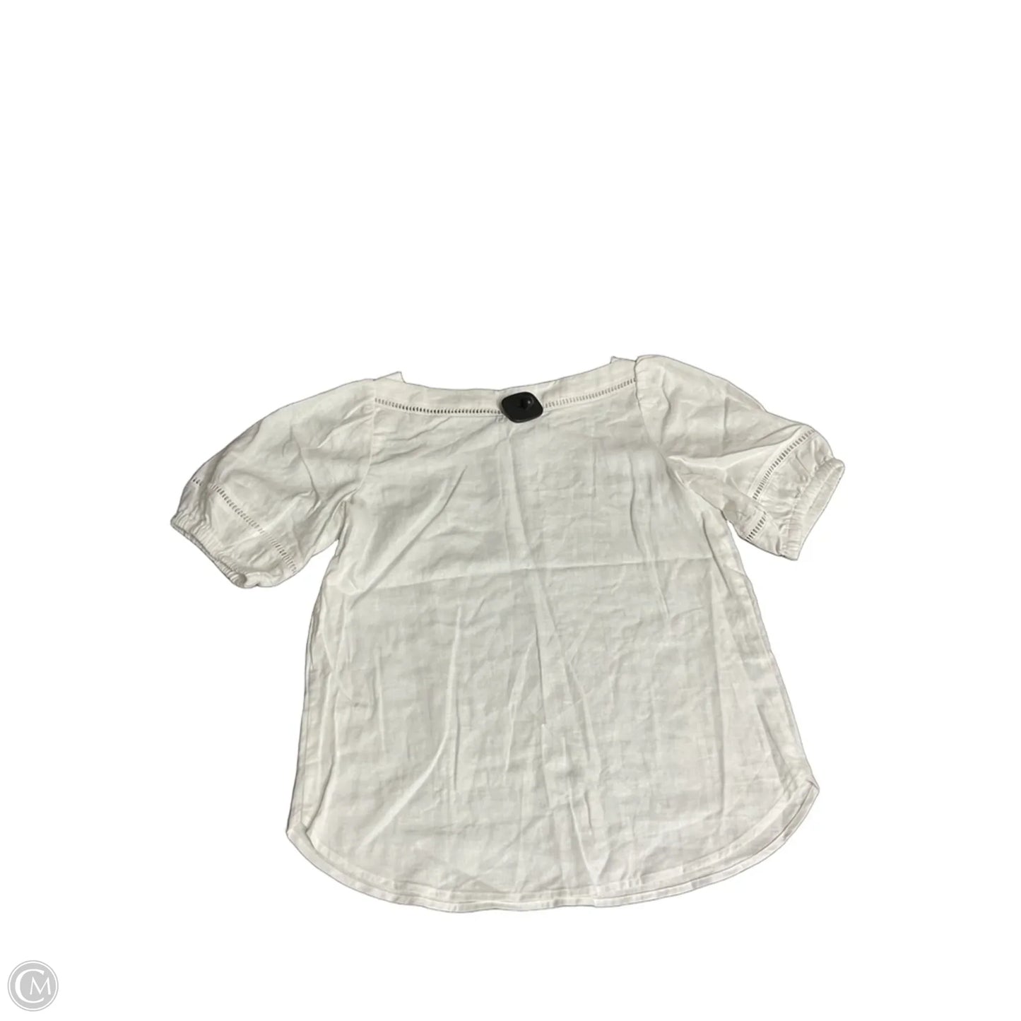 Top Short Sleeve By Ann Taylor In White, Size: Xs