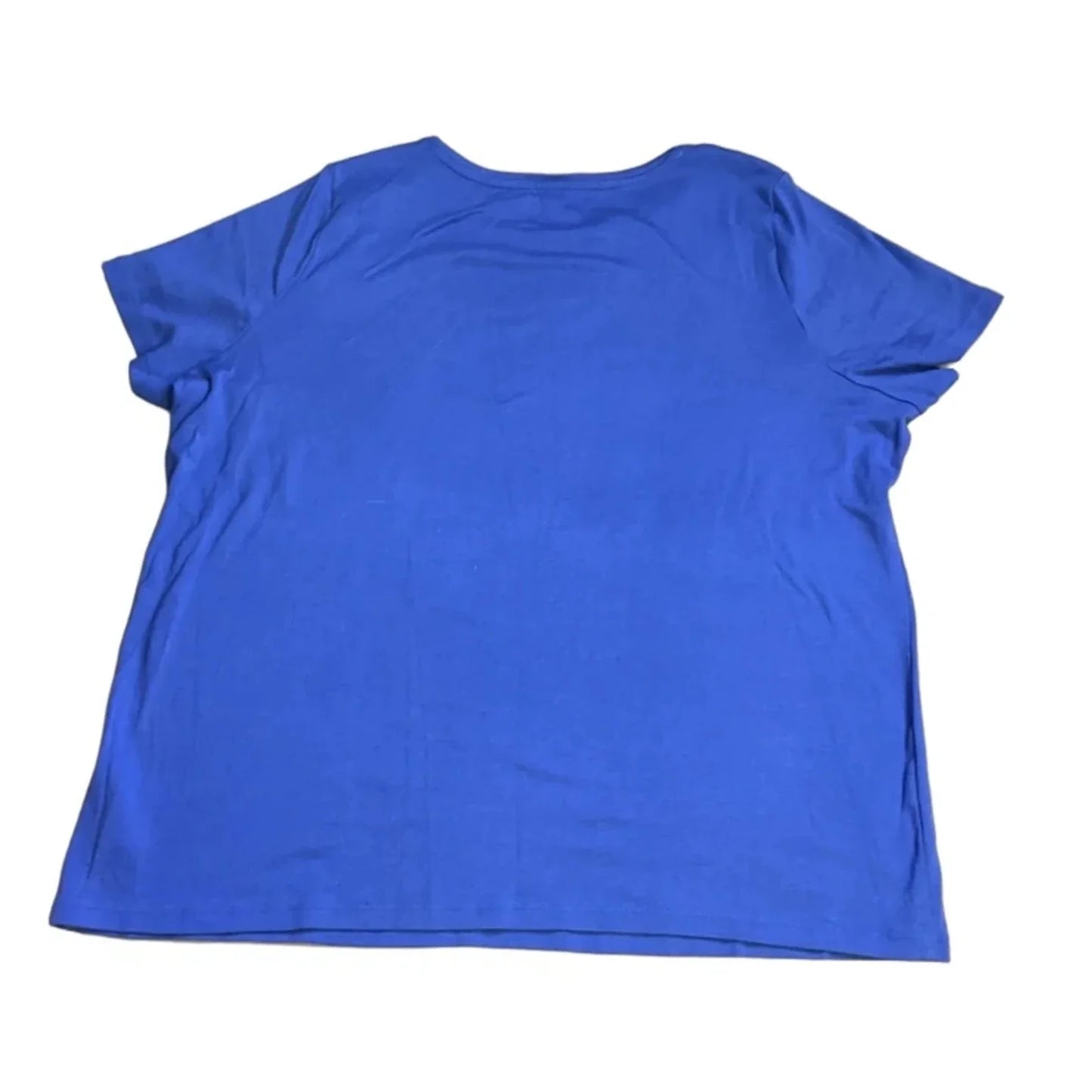 Top Short Sleeve Basic By Talbots In Blue, Size: 2x