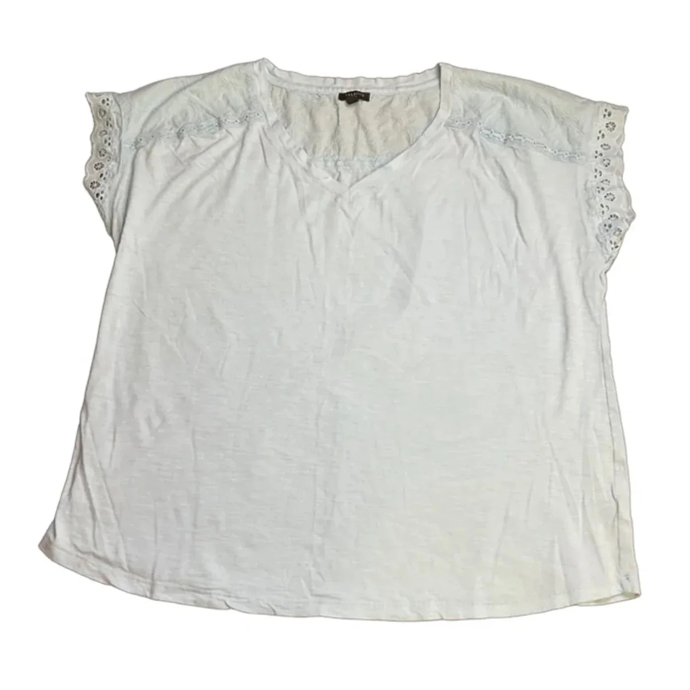 Top Short Sleeve By Talbots In Blue, Size: 1x