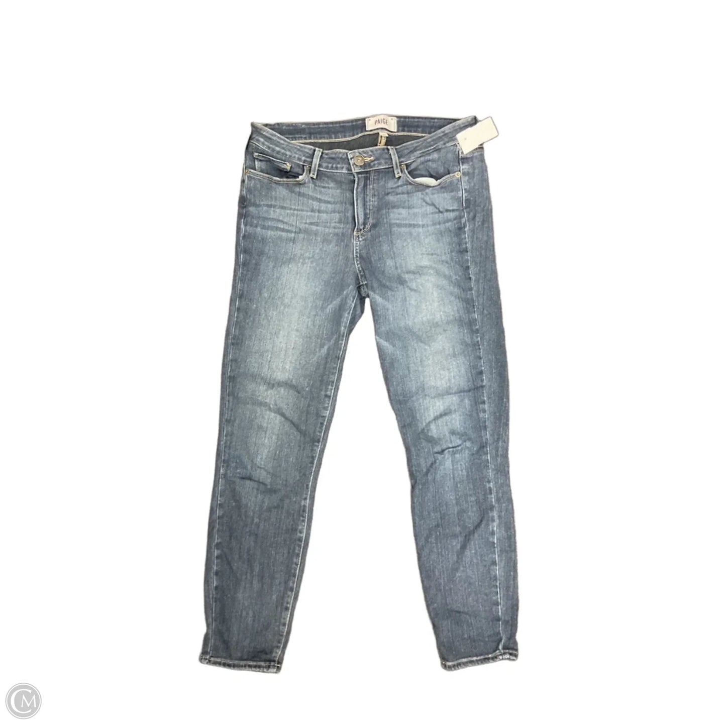 Jeans Cropped By Paige In Blue Denim, Size: 10