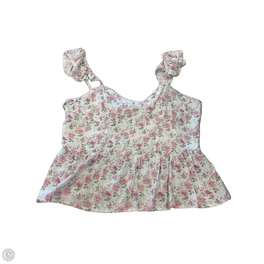 Top Sleeveless By Clothes Mentor In Floral Print, Size: L
