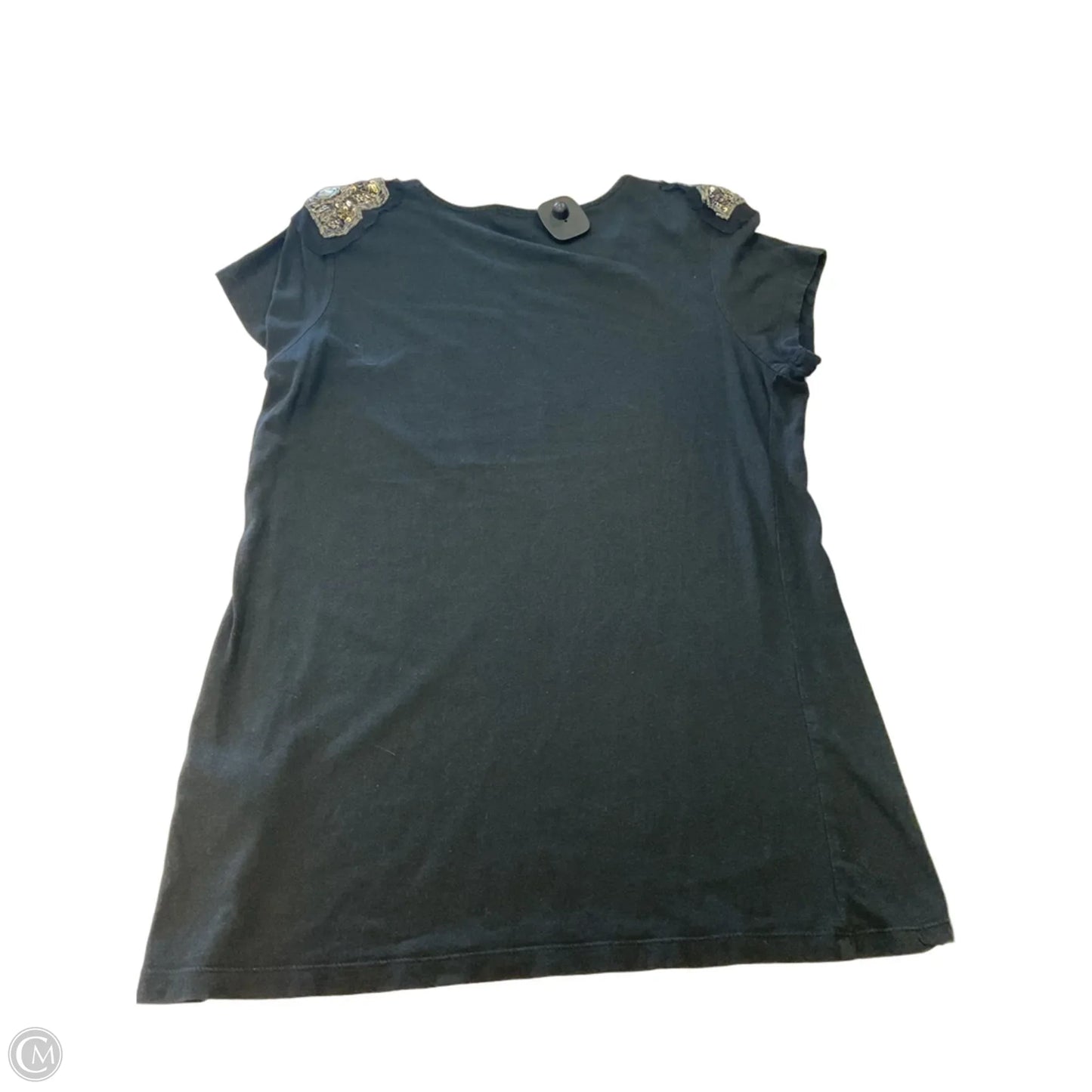 Top Short Sleeve By F&f In Black, Size: L