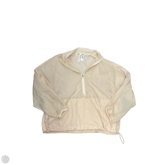 Athletic Jacket By Fabletics In Cream, Size: L