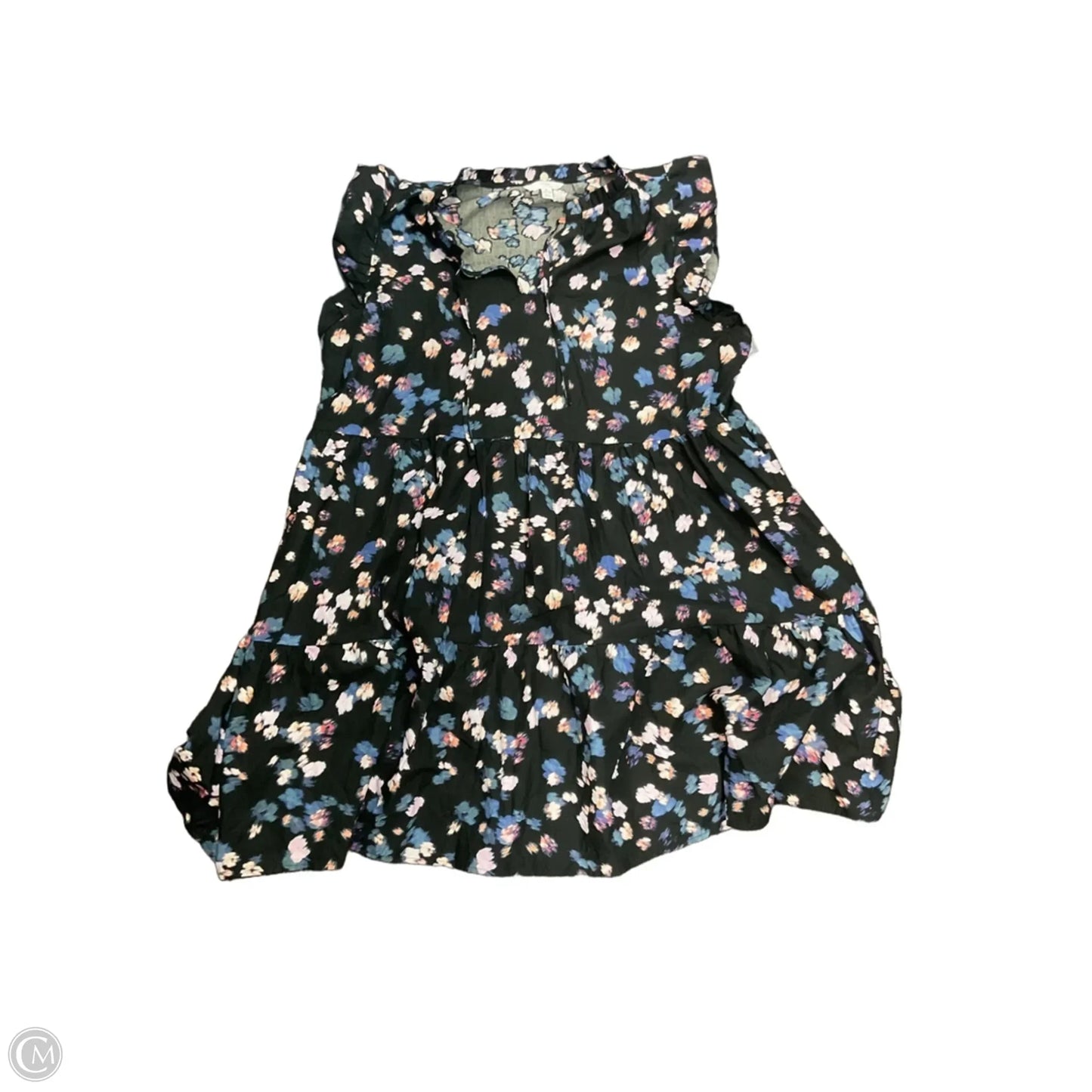 Dress Casual Short By Time And Tru In Floral Print, Size: Xl