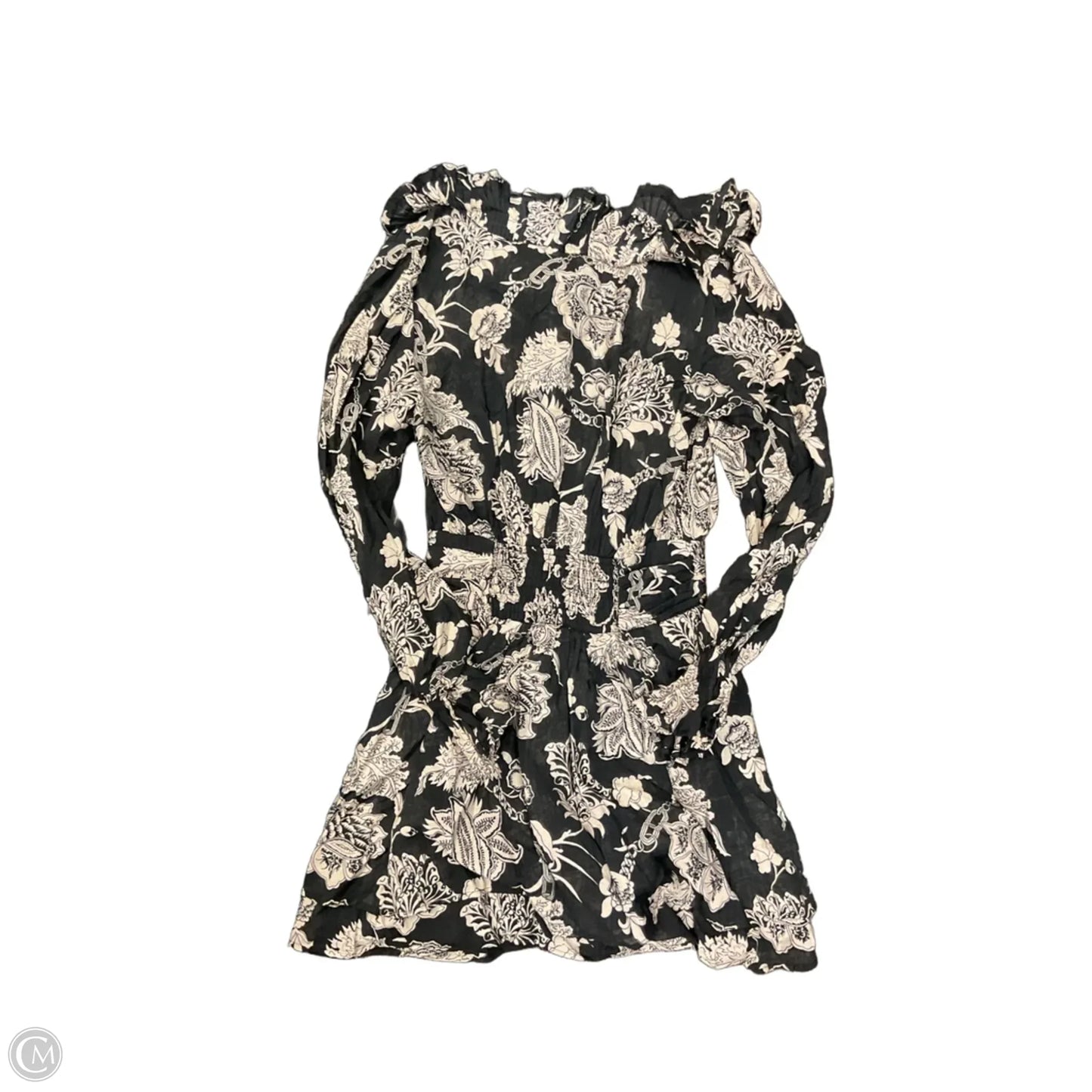 Dress Casual Short By En Saison In Black & Cream, Size: M