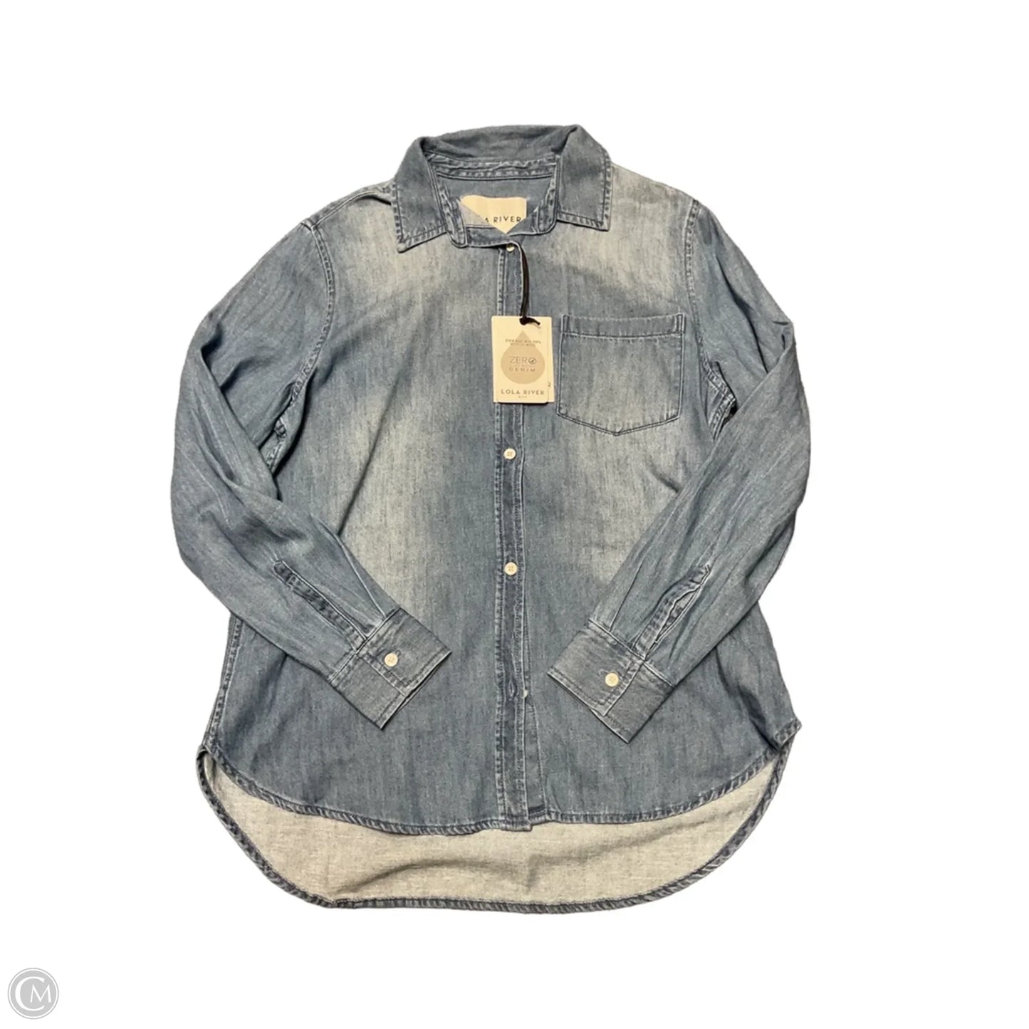 Top Long Sleeve By Lola River In Blue, Size: S