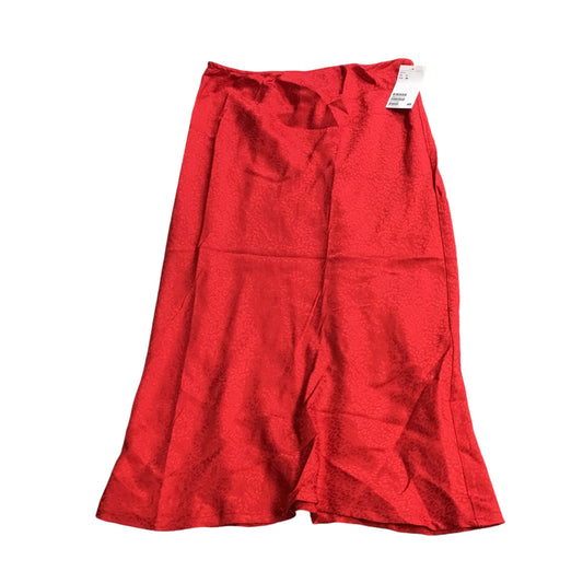 Skirt Midi By H&m In Red, Size: 6