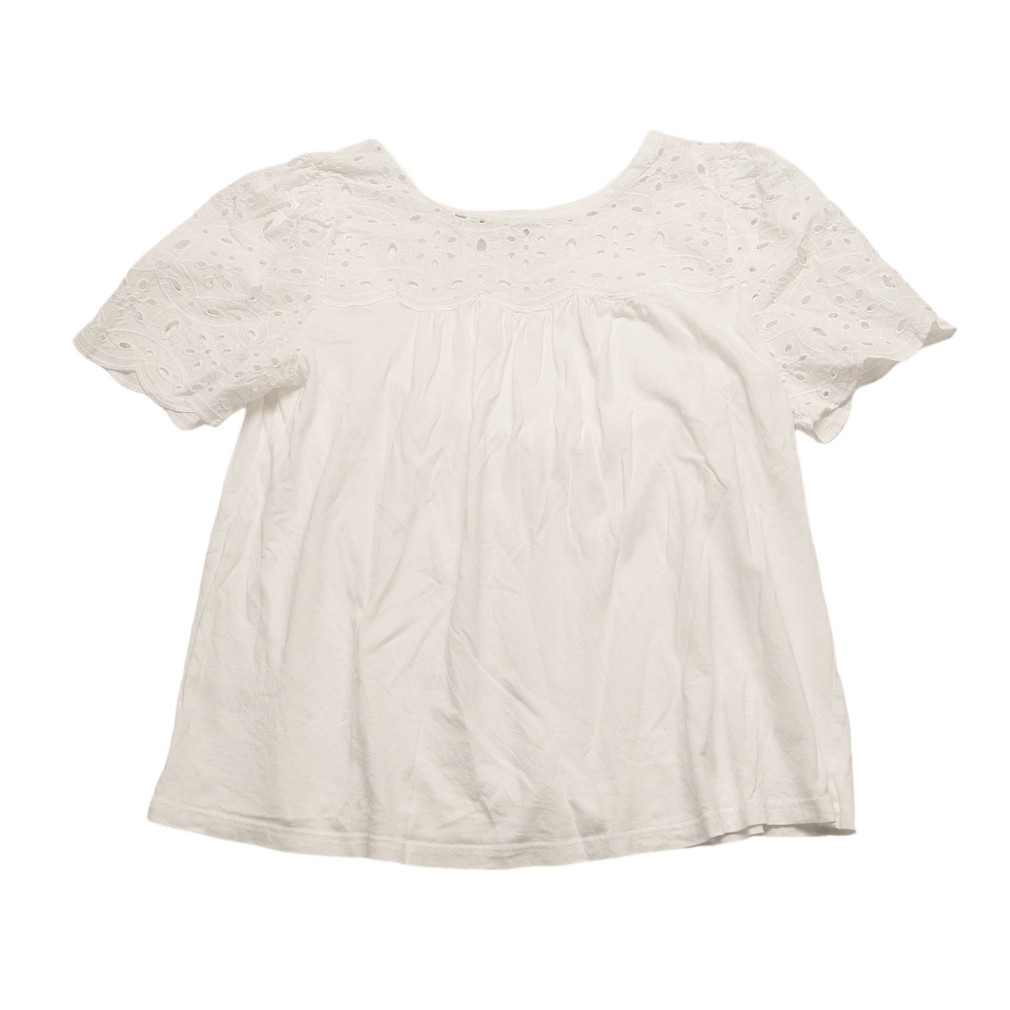 White Top Short Sleeve Loft, Size S