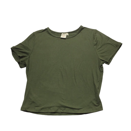 Green Top Short Sleeve Clothes Mentor, Size L