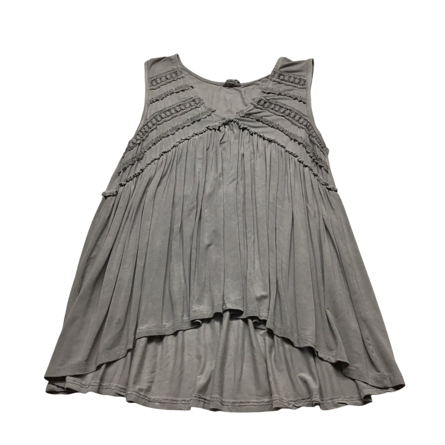 Top Sleeveless By Pol In Grey, Size: S