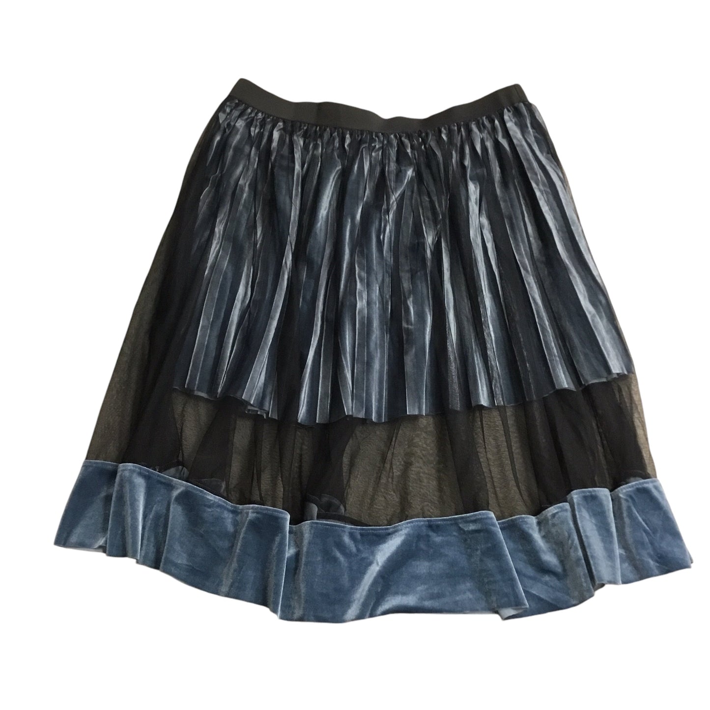 Skirt Midi By Lane Bryant In Black & Blue, Size: 2x