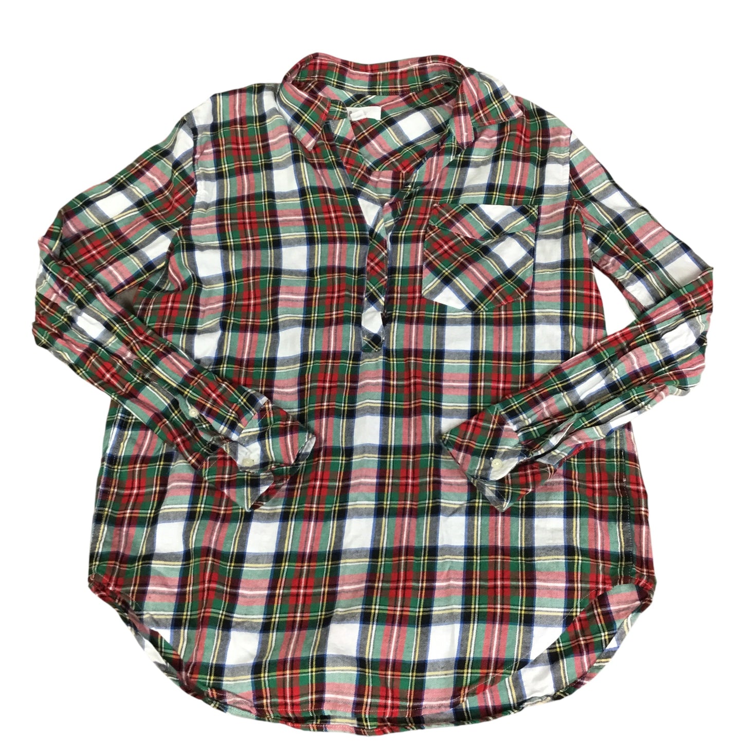 Top Long Sleeve By Gap In Green & Red, Size: S