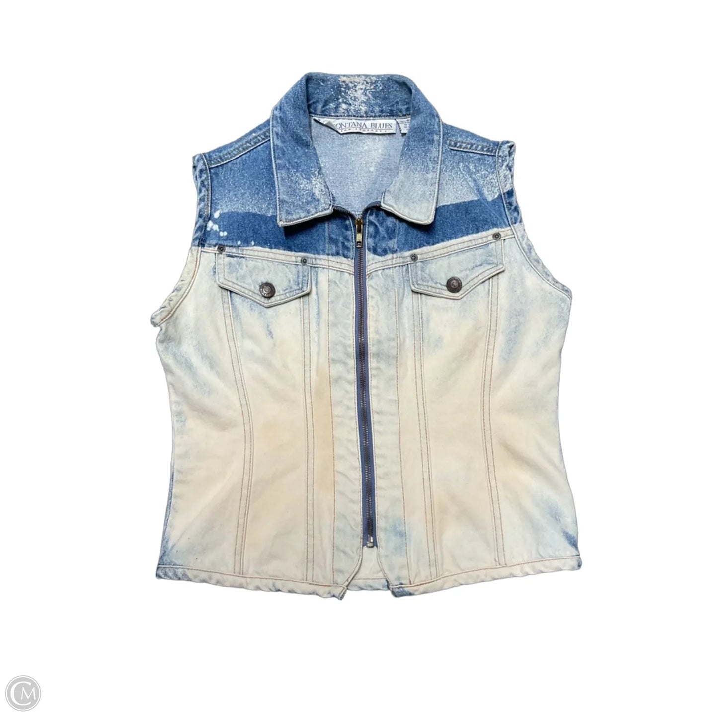 Vest Other By Montana Blues In Blue Denim, Size: M
