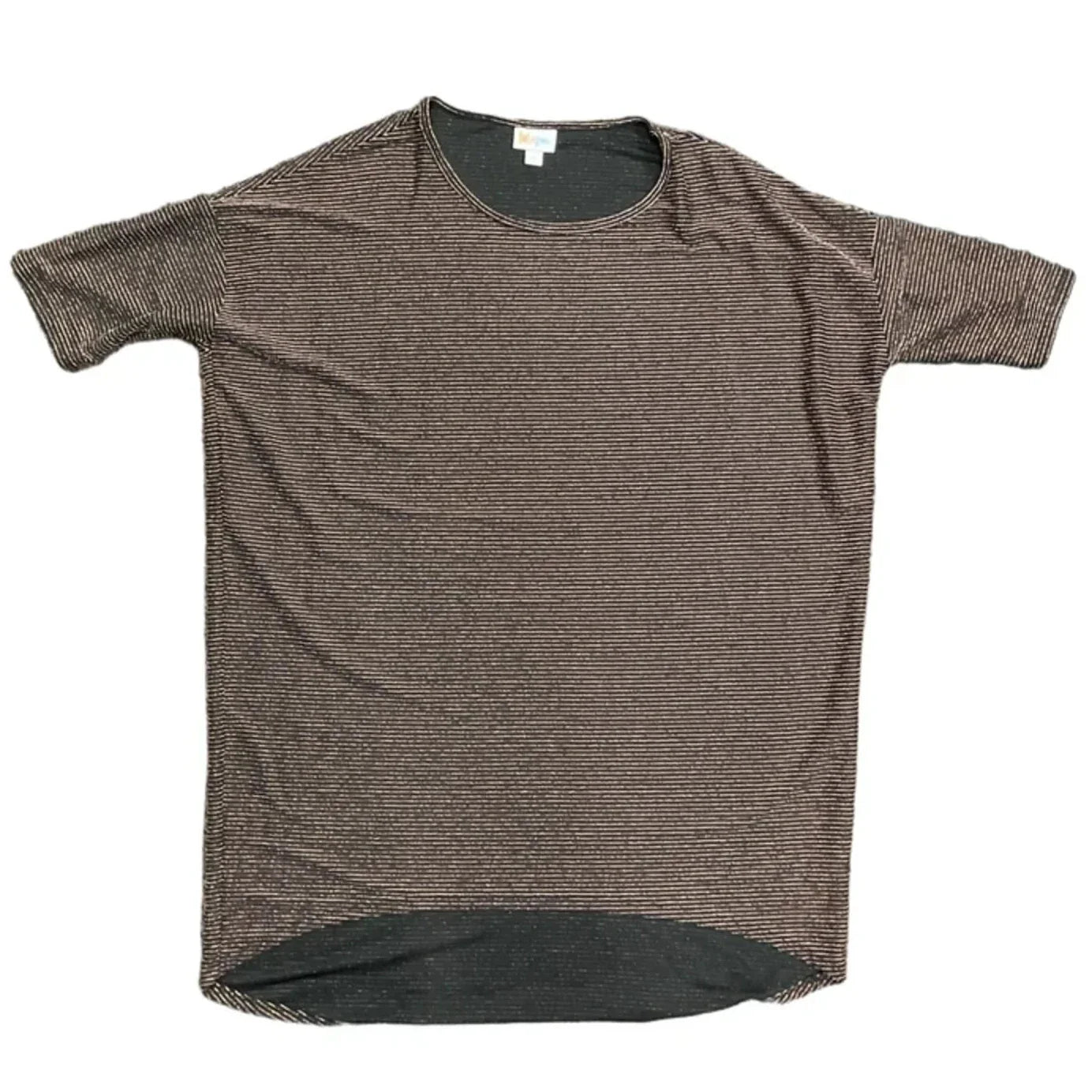 Tunic Short Sleeve By Lularoe In Rose Gold, Size: L