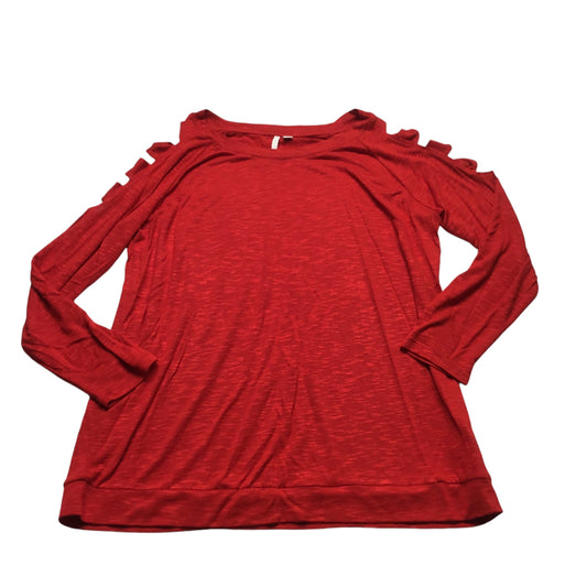 Top Long Sleeve By Cato In Red, Size: Xl