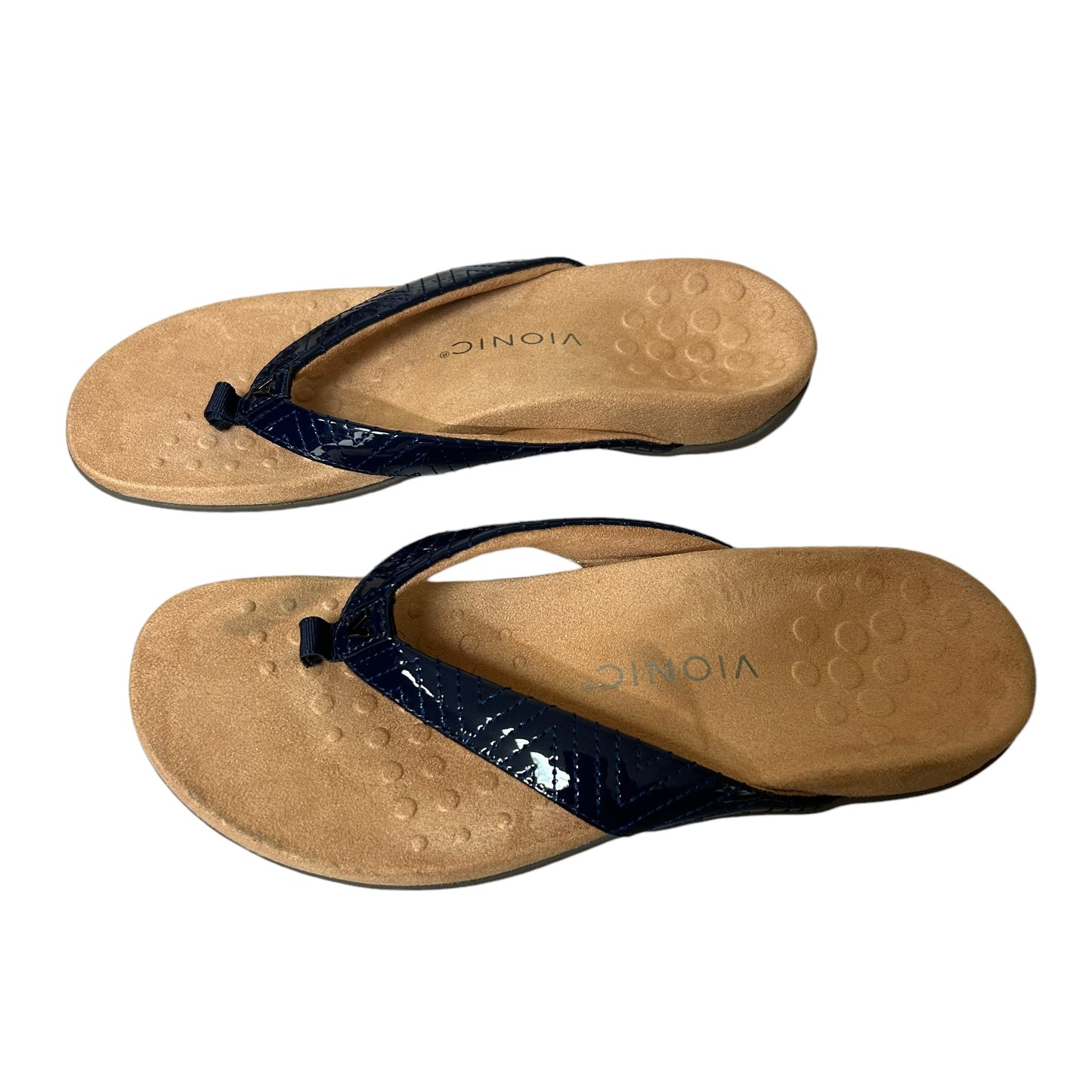 Sandals Flip Flops By Vionic In Navy, Size: 8.5