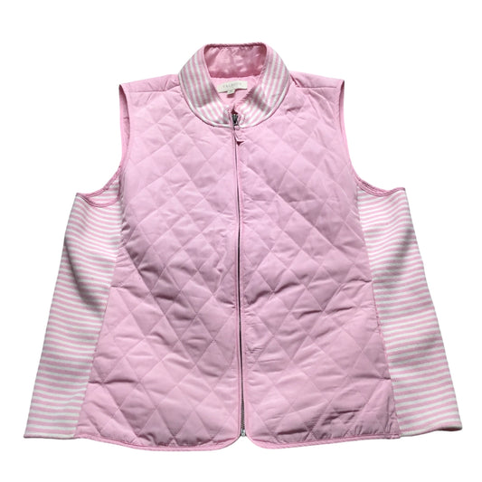 Vest Puffer & Quilted By Talbots In Pink, Size: Xl