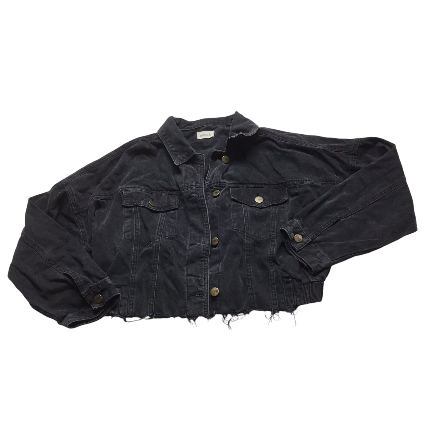 Jacket Denim By Mono B In Black, Size: M