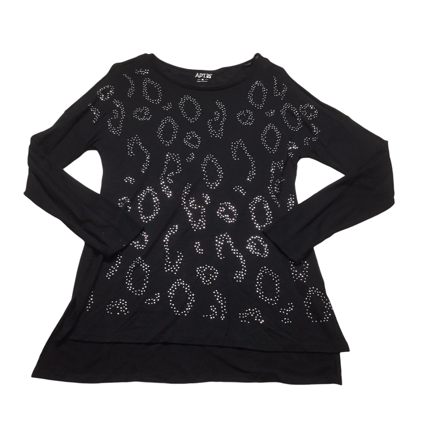 Top Long Sleeve By Apt 9 In Black, Size: M