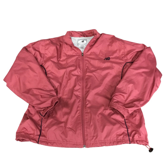 Jacket Windbreaker By New Balance In Pink, Size: Xl