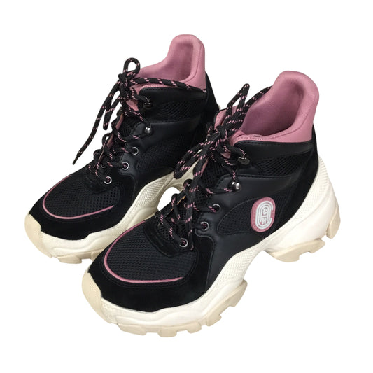 Shoes Athletic By Coach In Black & Pink, Size: 6.5