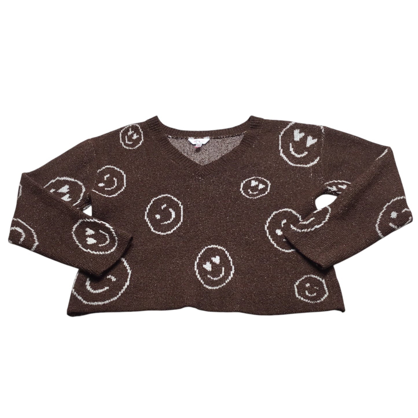 Sweater By No Boundaries In Brown & White, Size: Xl