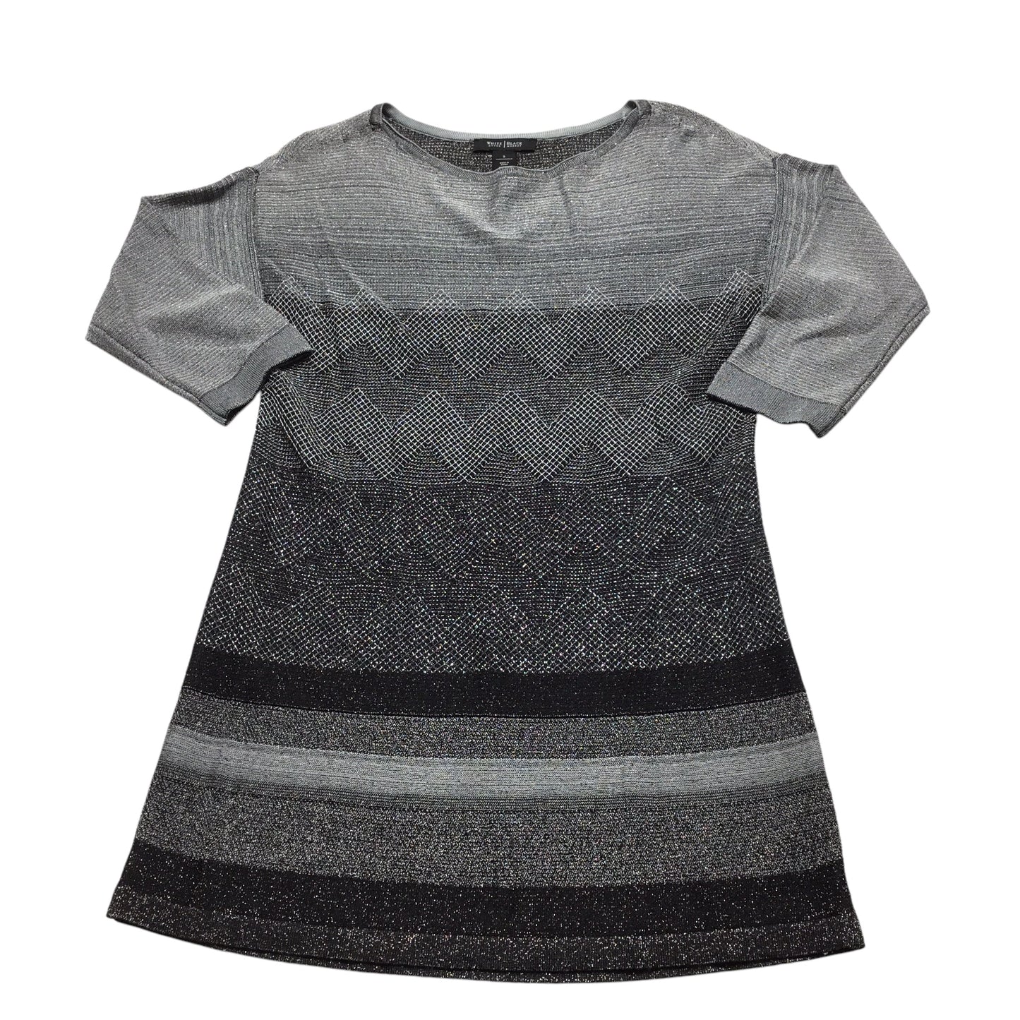 Top Long Sleeve By White House Black Market In Black & Silver, Size: S