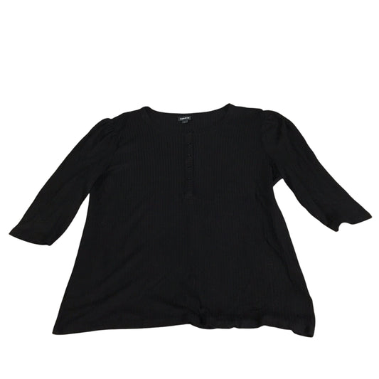 Top 3/4 Sleeve Basic By Torrid In Black, Size: M