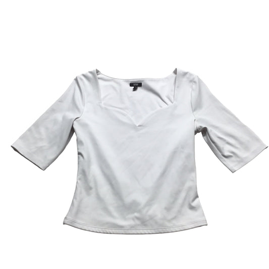 White Top 3/4 Sleeve Express, Size S