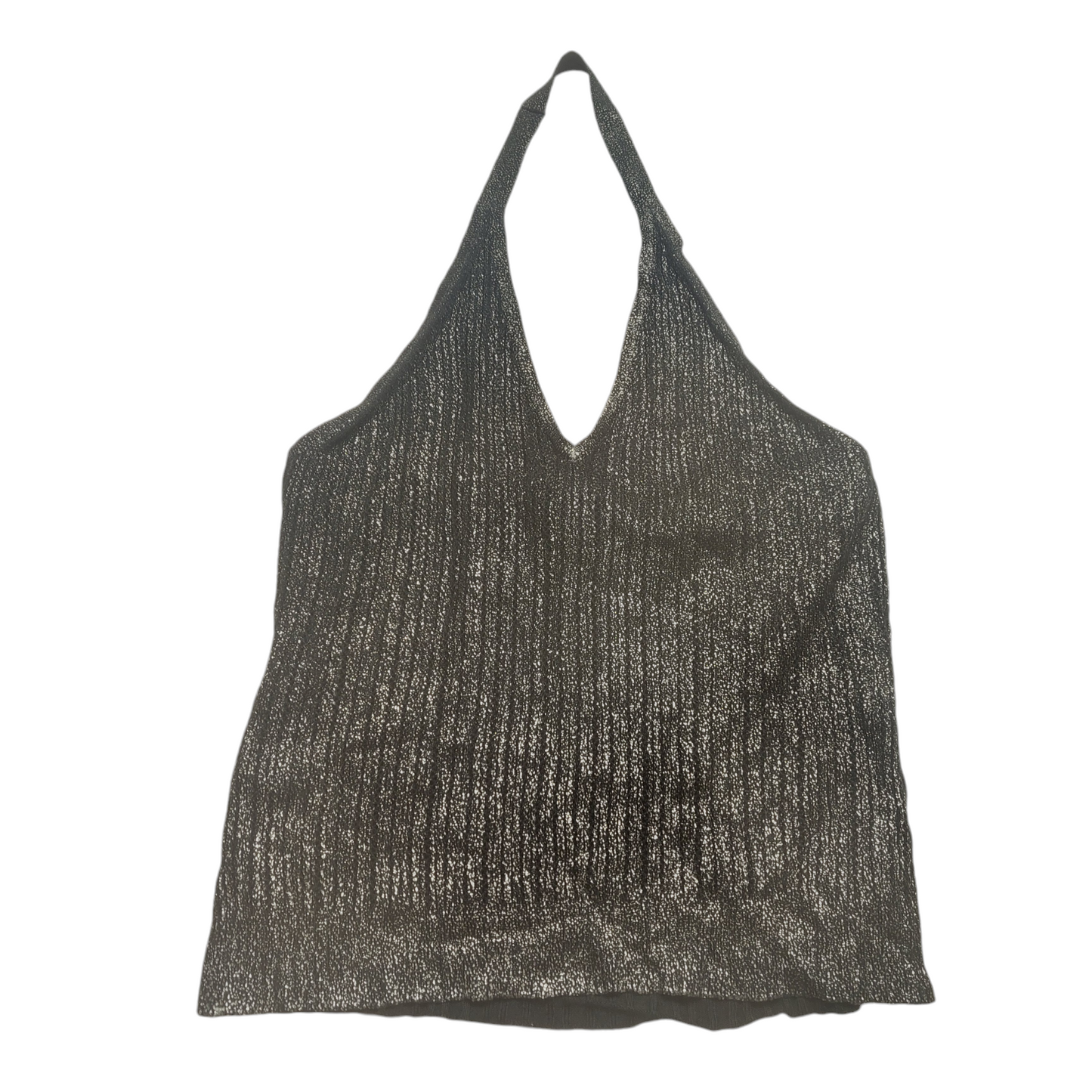 Black & Silver Top Sleeveless Bcbgmaxazria, Size M