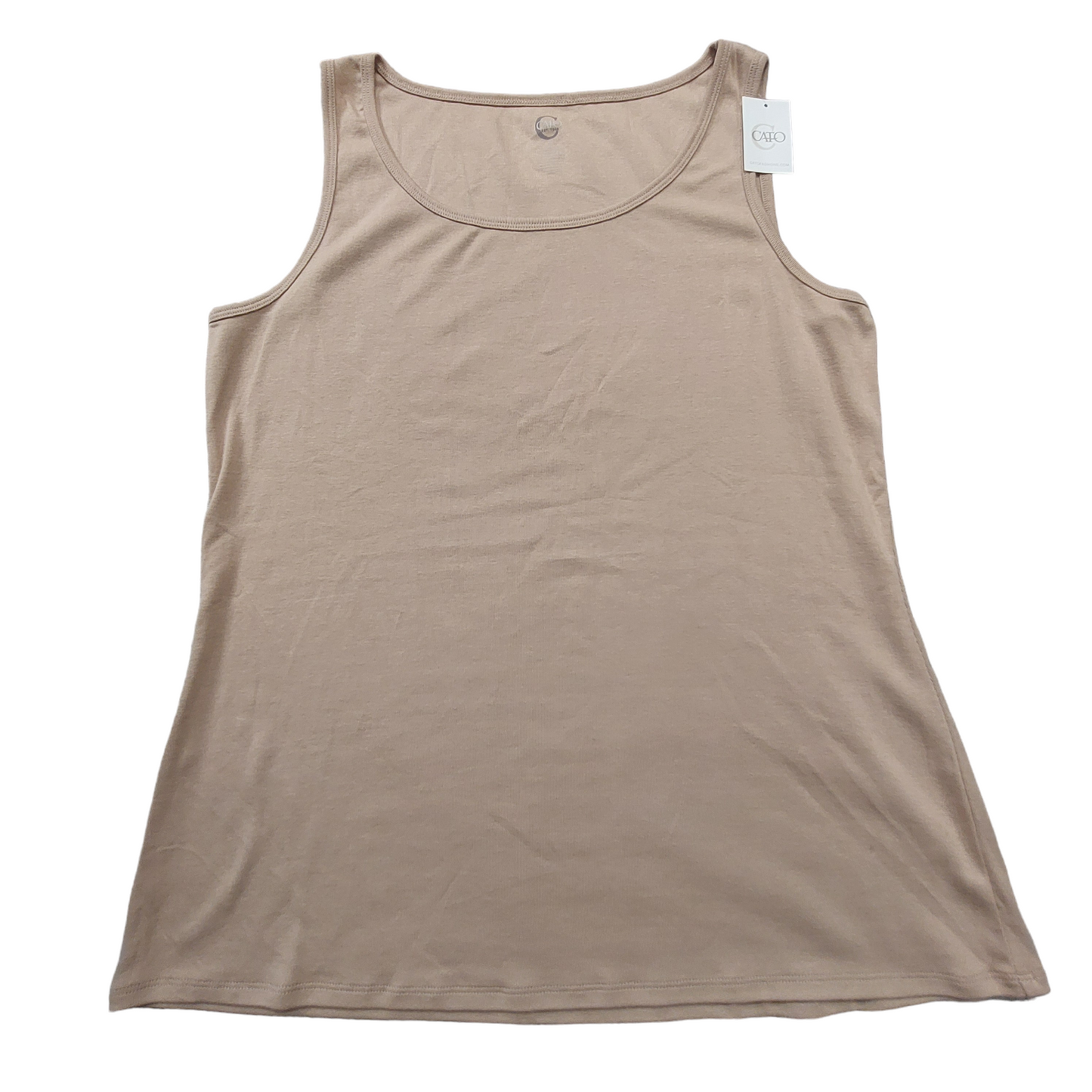 Brown Top Sleeveless Basic Cato, Size Xl