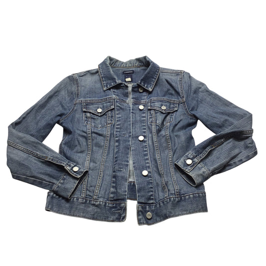 Jacket Denim By Gap In Blue, Size: M