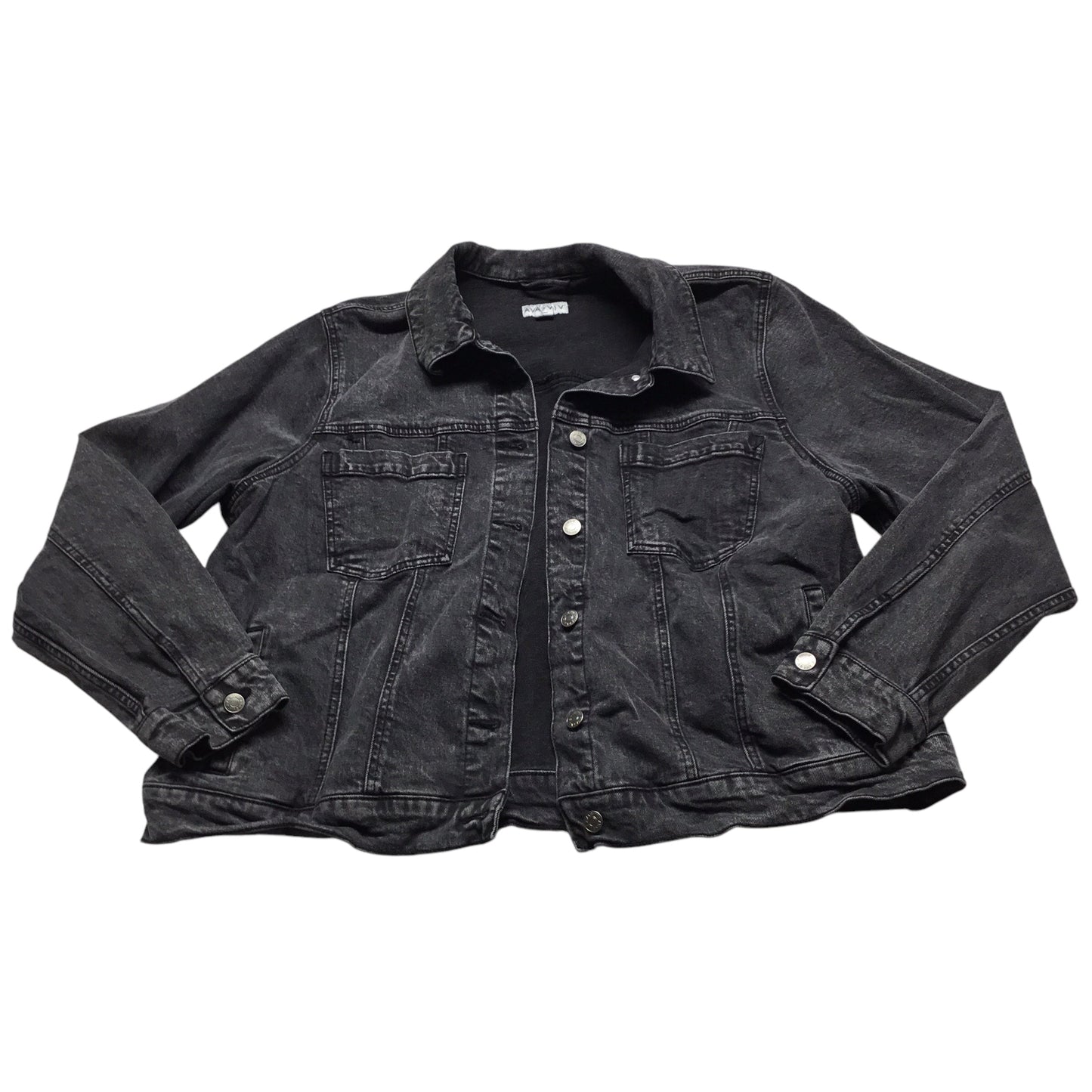 Jacket Denim By Ava & Viv In Black, Size: 2x