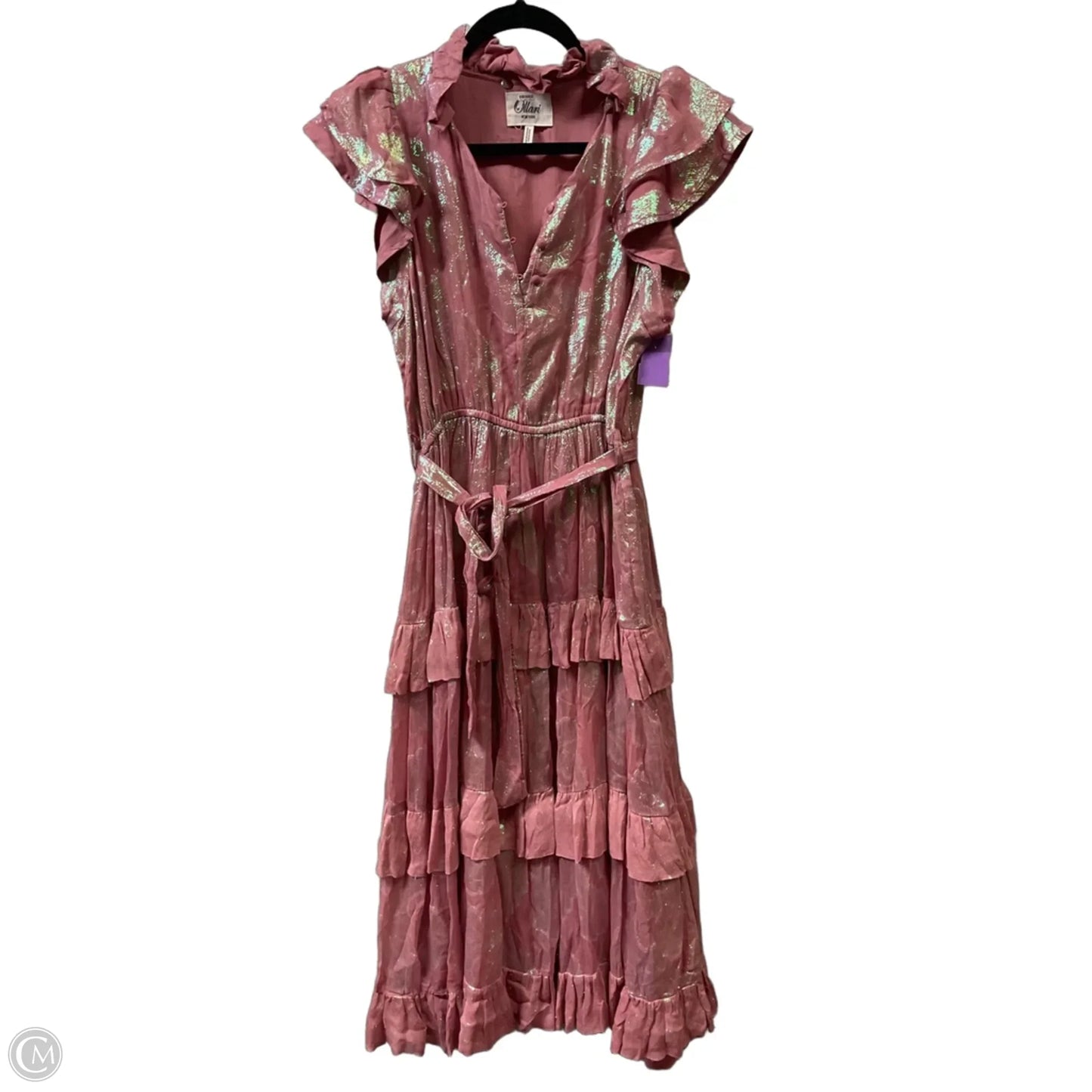 Dress Party Midi By Clothes Mentor In Pink, Size: L