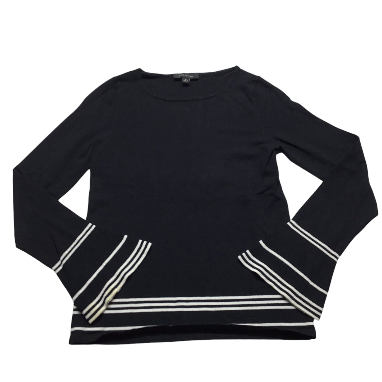 Top Long Sleeve By Ann Taylor In Black, Size: Xs