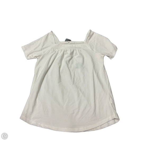 Top Short Sleeve By Lands End In White, Size: M