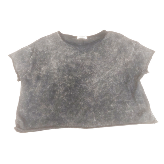 Top Short Sleeve By Zenana Outfitters In Grey, Size: S